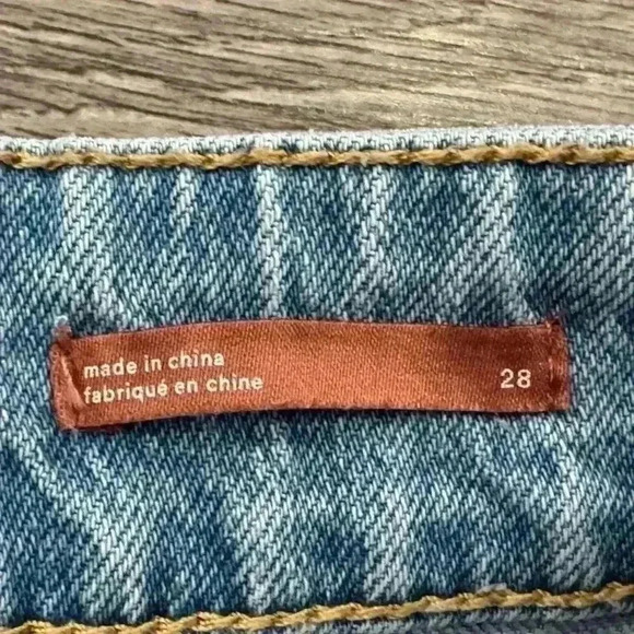 Anthropologie Pilcro TheVintage Straight Arrow Ribbon Fringe Accent Jeans - Picture 5 of 12